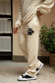 Sinners Attire - Emblem Knitted Joggers - Off White