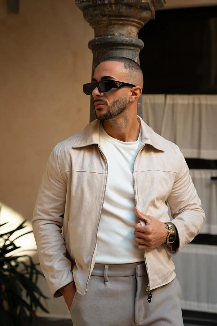 Sinners Attire - Palmero Suede Jacket - Stone