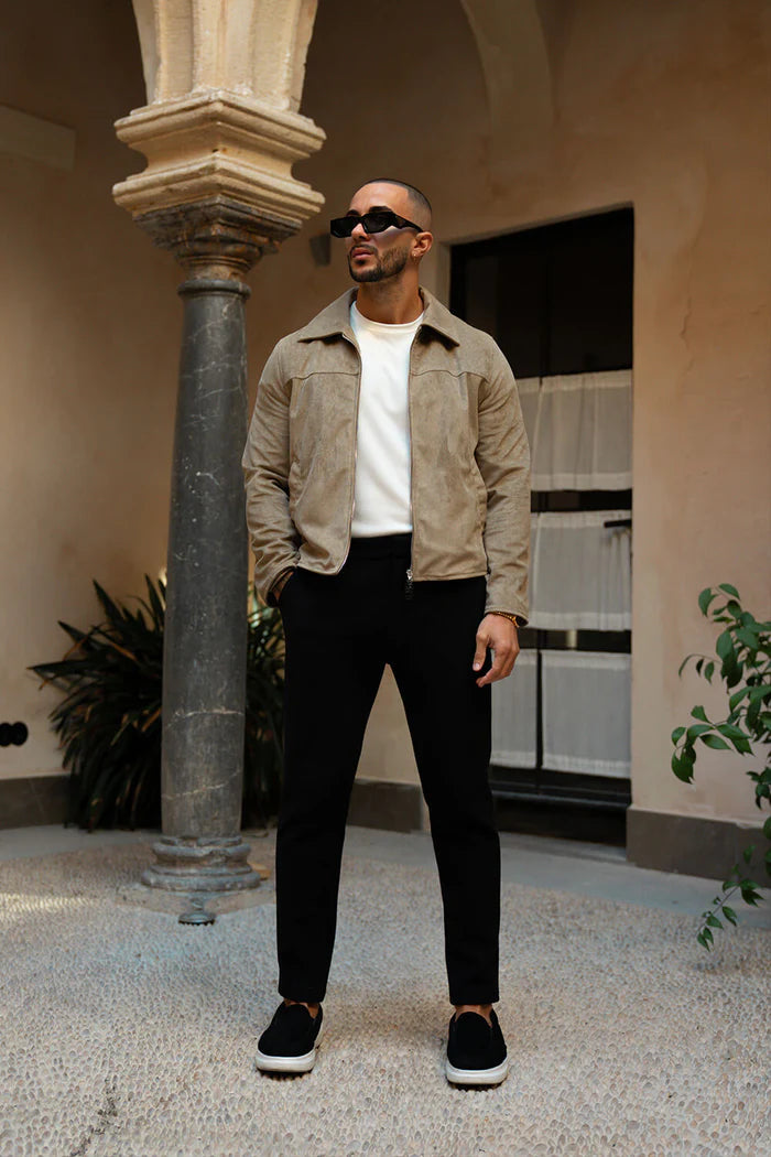 Sinners Attire - Palmero Suede Jacket - Tan