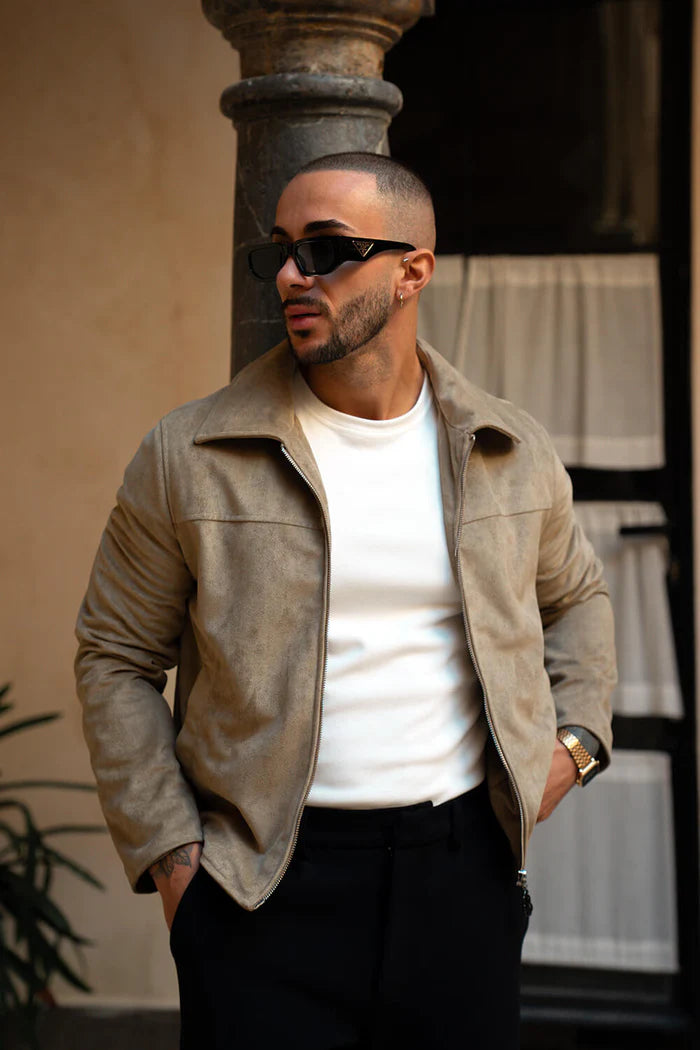 Sinners Attire - Palmero Suede Jacket - Tan