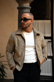 Sinners Attire - Palmero Suede Jacket - Tan
