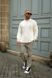 Sinners Attire - Aurelle Cable Knit Sweater - Off White