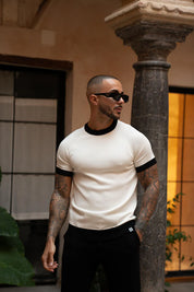 Sinners Attire - Capri Ringer Knit Tee - - White