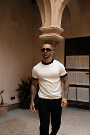 Sinners Attire - Capri Ringer Knit Tee - - White