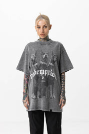 Doberman Redemption Tee - Acid Grey