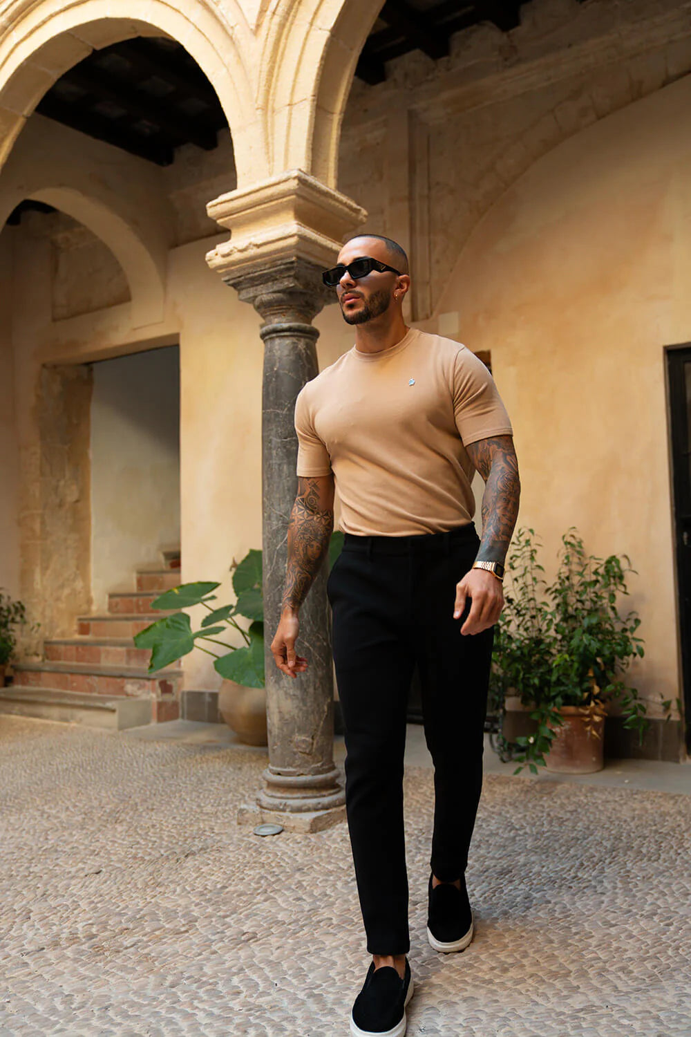 Sinners Attire - Luxe Knit Tee - Beige