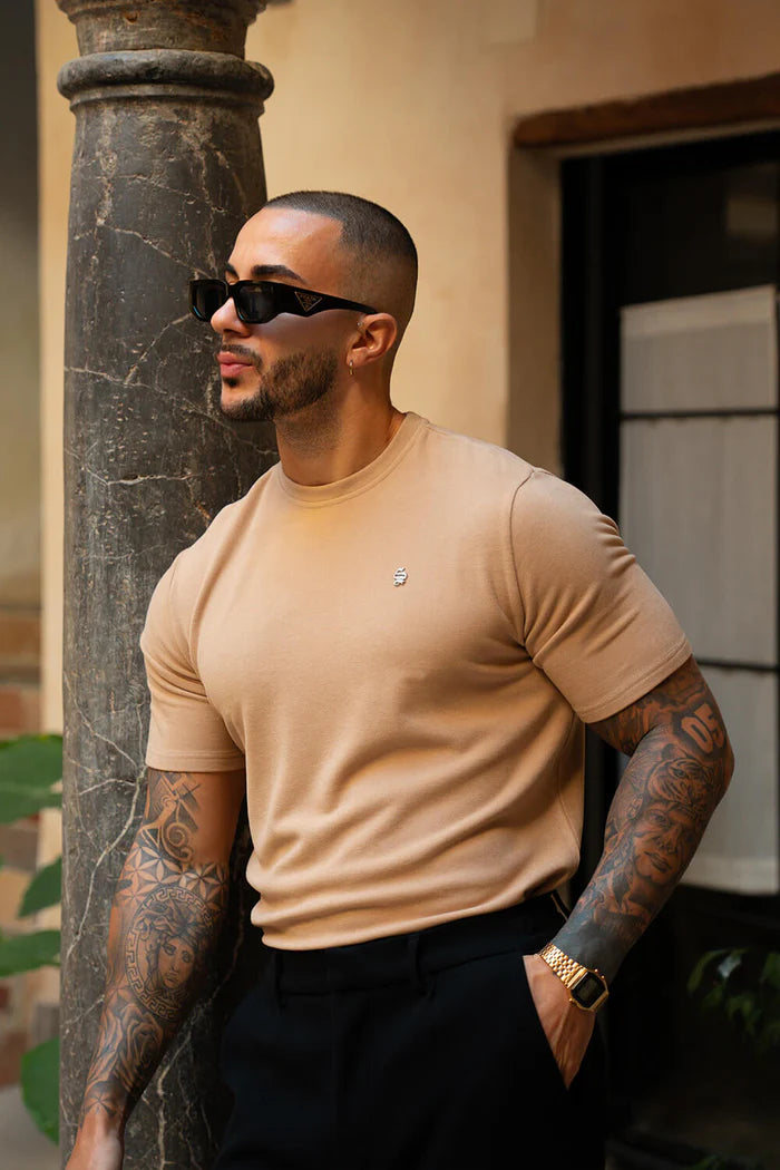 Sinners Attire - Luxe Knit Tee - Beige