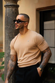 Sinners Attire - Luxe Knit Tee - Beige