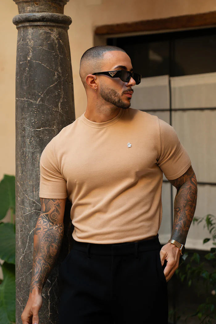 Sinners Attire - Luxe Knit Tee - Beige