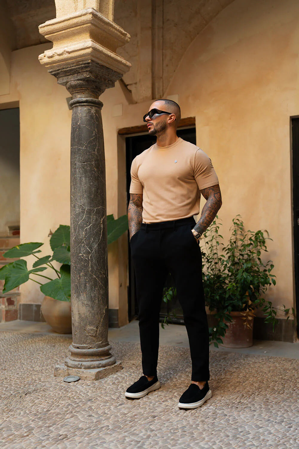 Sinners Attire - Luxe Knit Tee - Beige