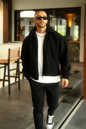 Sinners Attire - Borg Coach Jacket - Black