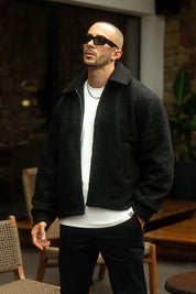 Sinners Attire - Borg Coach Jacket - Black