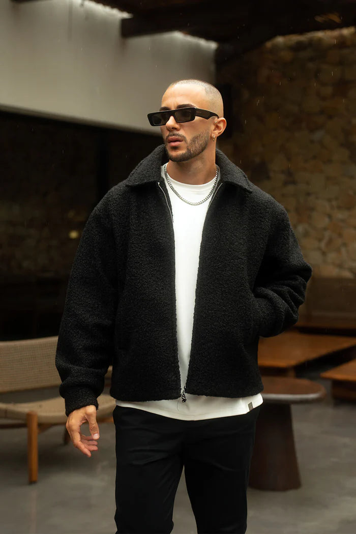 Sinners Attire - Borg Coach Jacket - Black