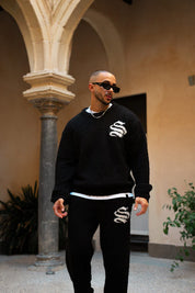 Sinners Attire - Emblem Knitted Sweater - Black