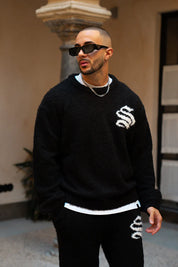 Sinners Attire - Emblem Knitted Sweater - Black