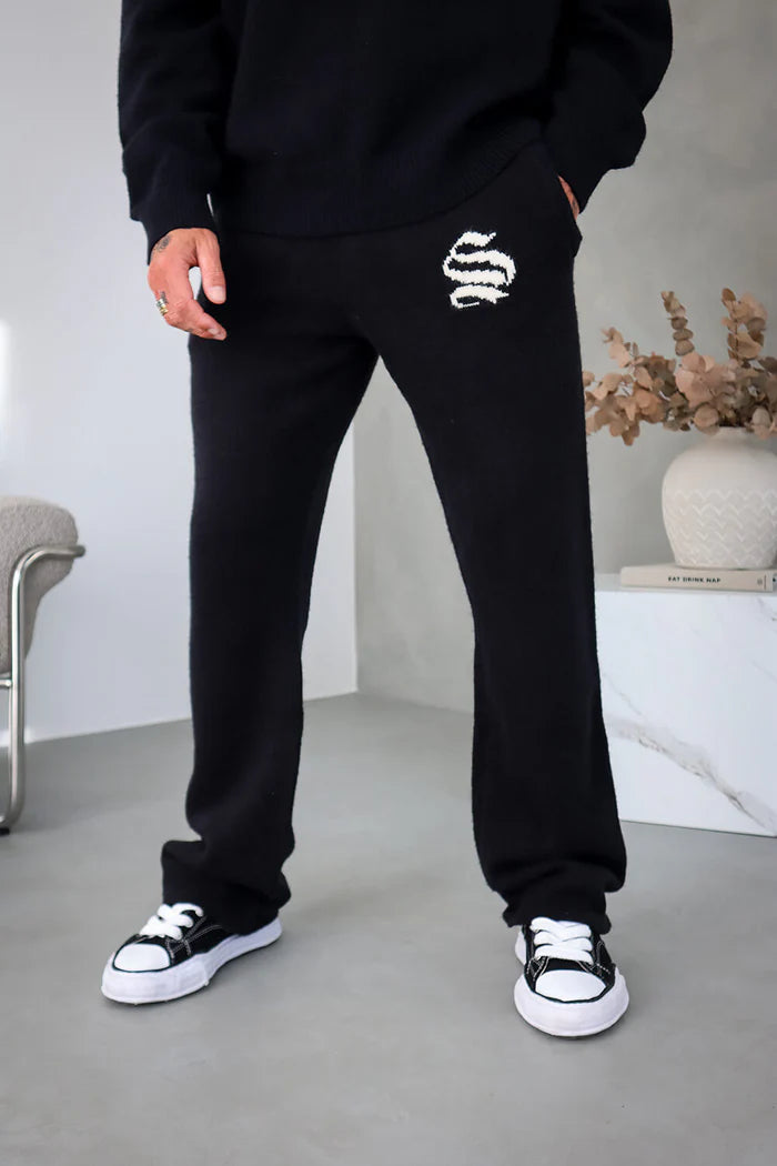 Sinners Attire - Palais Knitted Joggers - Black
