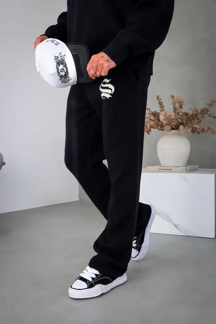Sinners Attire - Palais Knitted Joggers - Black