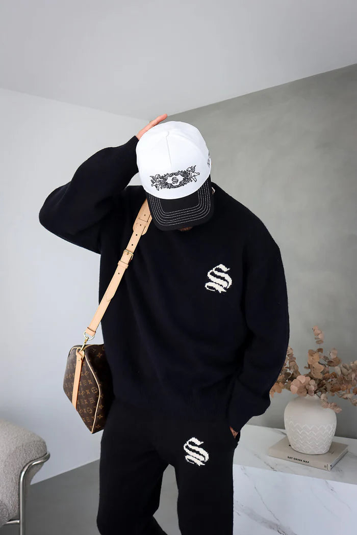 Sinners Attire - Palais Knitted Sweater - Black