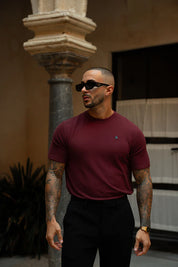 Sinners Attire - Luxe Knit Tee - Burgundy