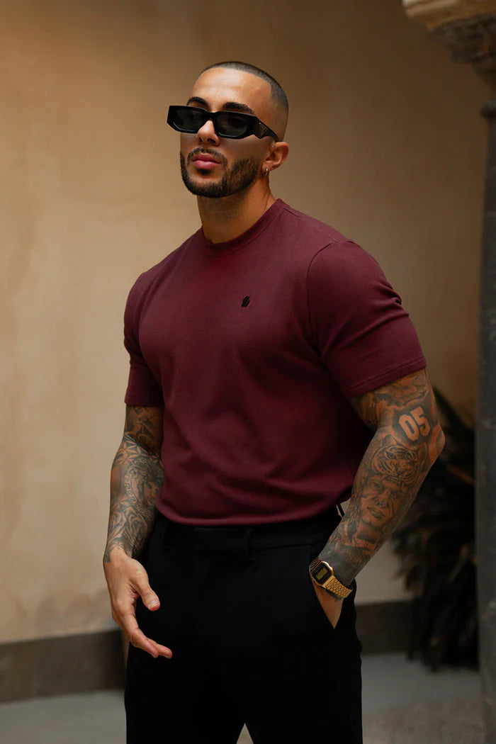 Sinners Attire - Luxe Knit Tee - Burgundy