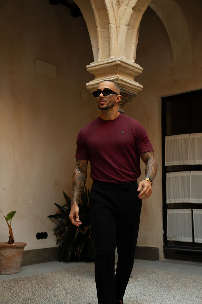 Sinners Attire - Luxe Knit Tee - Burgundy