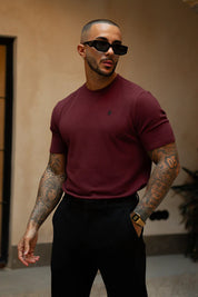 Sinners Attire - Luxe Knit Tee - Burgundy