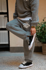 Sinners Attire - Emblem Knitted Joggers - Grey
