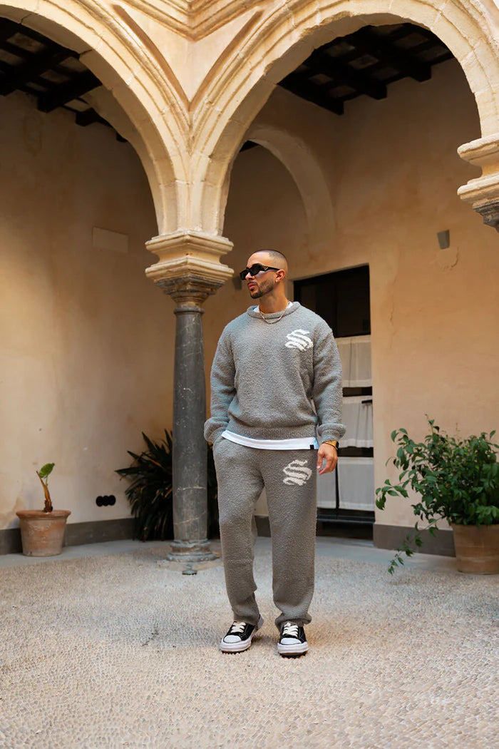 Sinners Attire - Palais Knitted Joggers - Grey