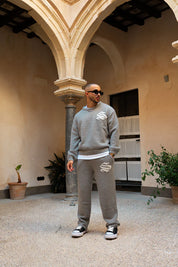 Sinners Attire - Emblem Knitted Sweater - Grey