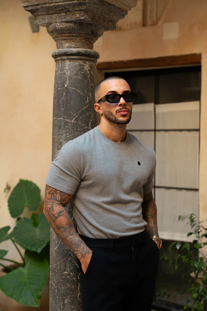 Sinners Attire - Luxe Knit Tee - Grey