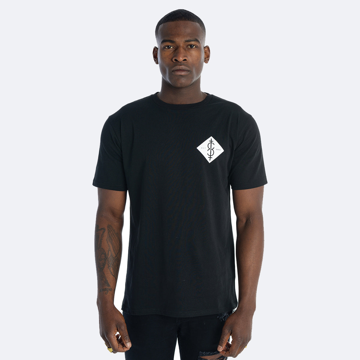 Tall Crooks Inverted Diamond T-shirt - Black