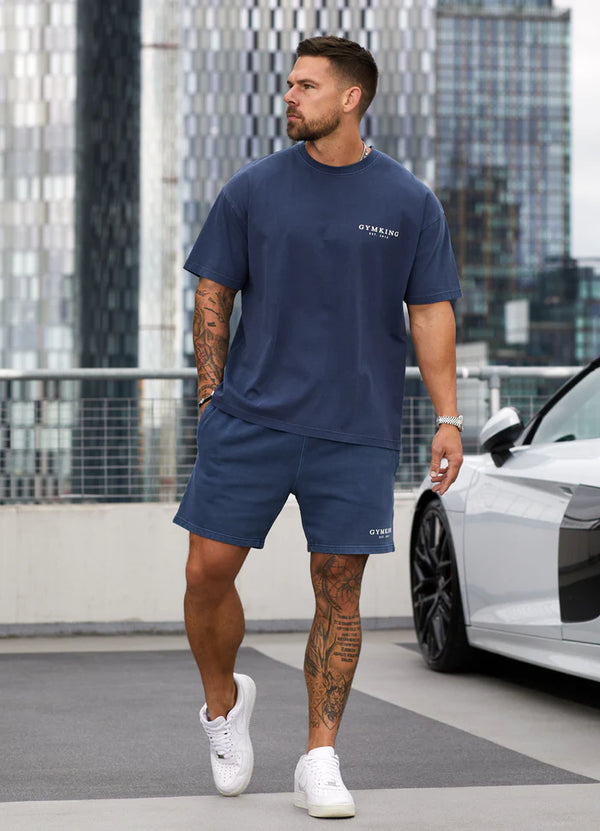 Gym King Est. Legacy Washed Tee - Washed Indigo