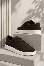 Capo Oxford Suede Trainer - Brown