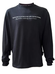 Blessed Aphrodite long sleeved boxy Tee - black