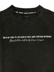 Blessed Aphrodite long sleeved boxy Tee - black
