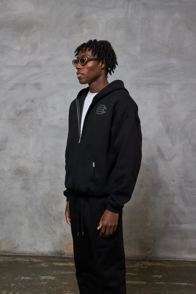 Bénir Club Match Day Zip Hoodie - Matte Black