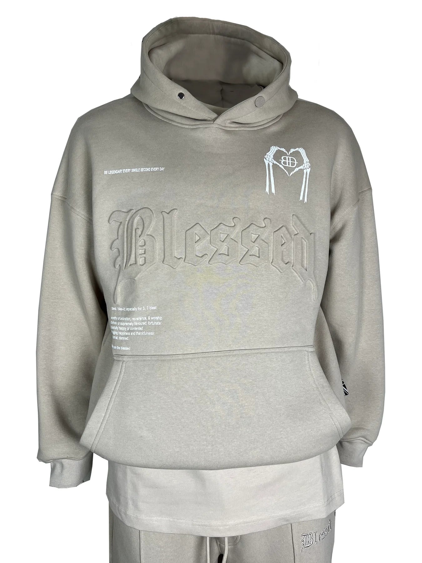 Blessed embossed signature boxy hoody