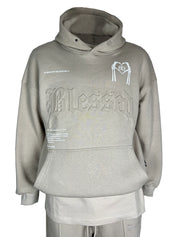 Blessed embossed signature boxy hoody