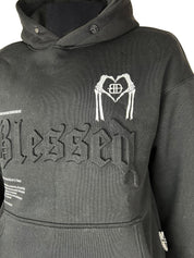 Blessed embossed signature boxy hoody