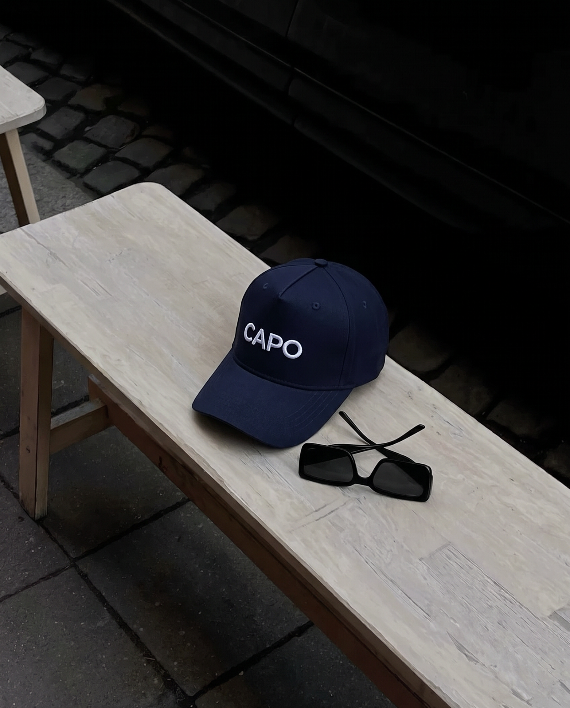 Capo Cotton Embroidered Cap - Navy