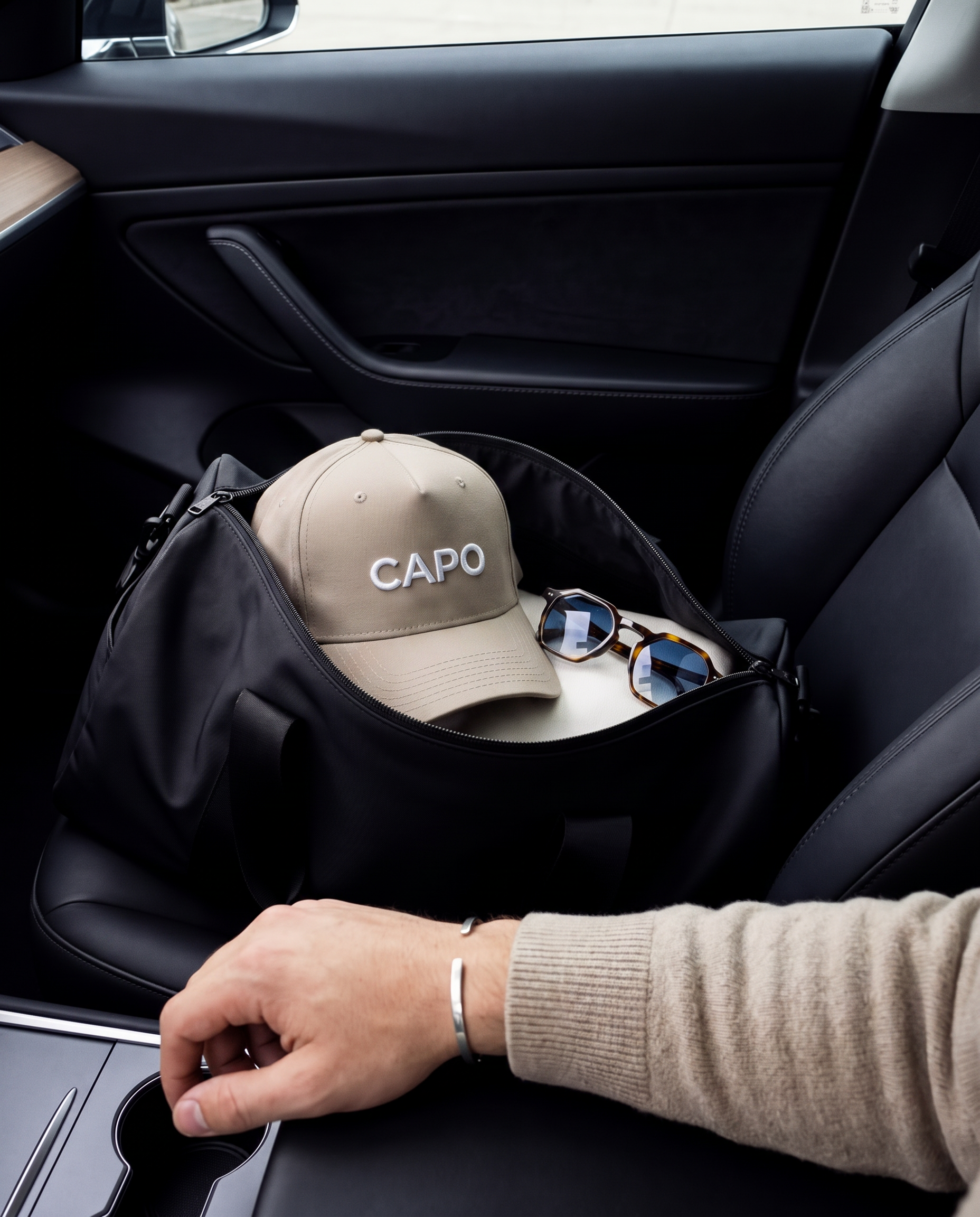 Capo Cotton Embroidered Cap - Sand