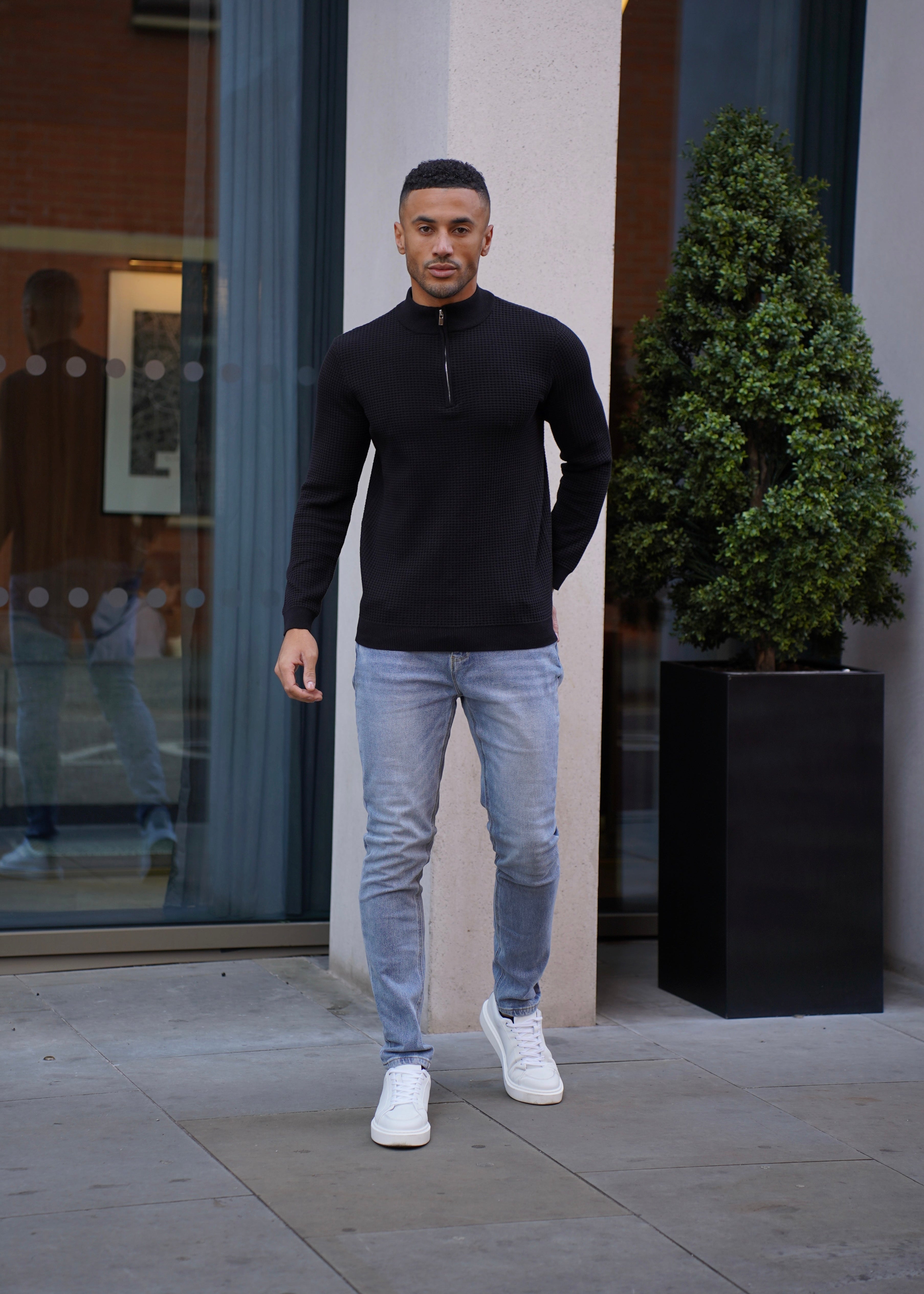 4 Zip Jumper - Black
