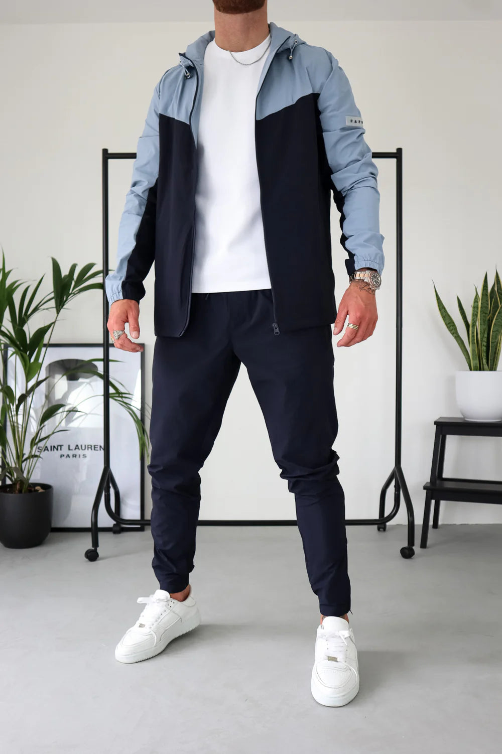 Capo TECHNICAL Track Pant - Navy/Light Blue