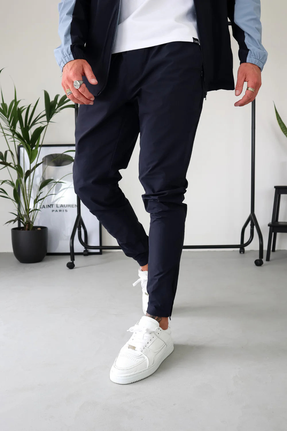 Capo TECHNICAL Track Pant - Navy/Light Blue