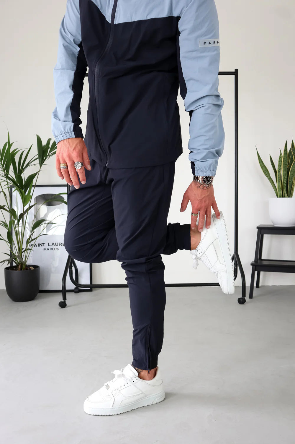 Capo TECHNICAL Track Pant - Navy/Light Blue