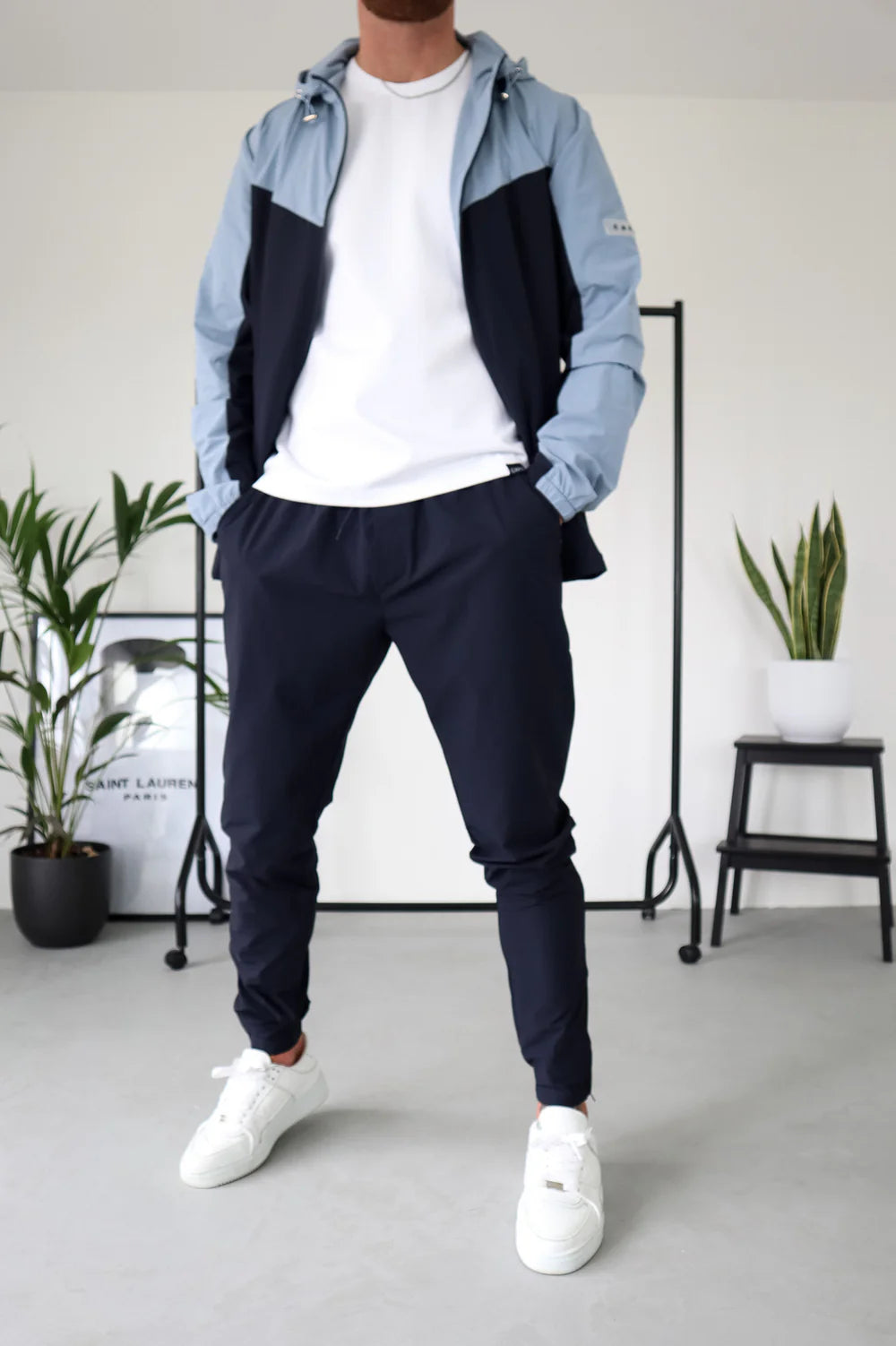 Capo TECHNICAL Track Pant - Navy/Light Blue