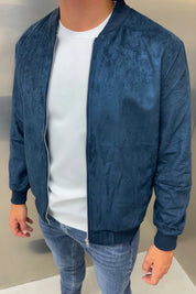 Capo SUEDE Bomber Jacket - Navy