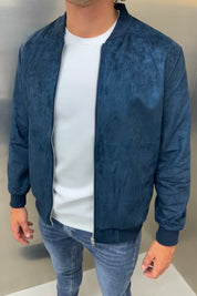 Capo SUEDE Bomber Jacket - Navy