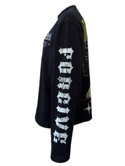 Blessed Live Love Forgive long sleeved boxy Tee - black