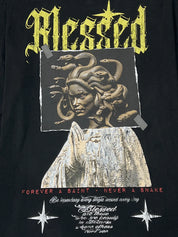 Blessed Live Love Forgive long sleeved boxy Tee - black